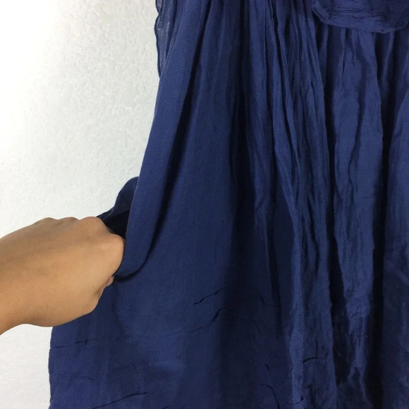 Free People Hailey Blue Oversized Ruffle Gauzy Mini Dress Small - Picture 11 of 16